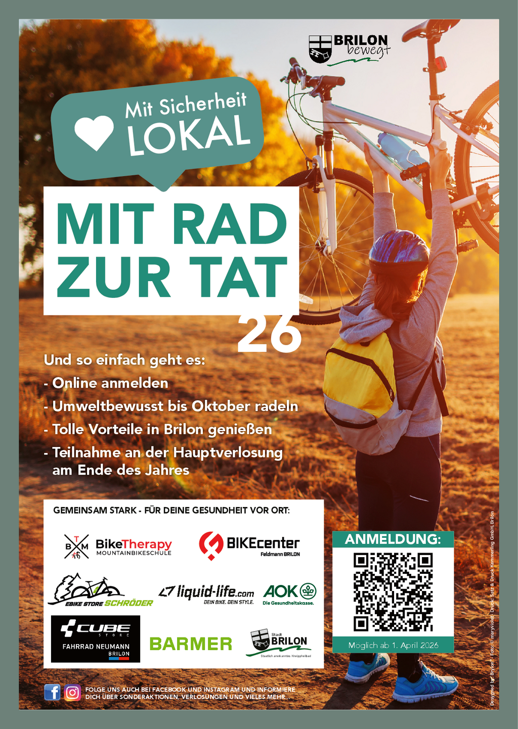 Plakat Mit Rad zur Tat 2026