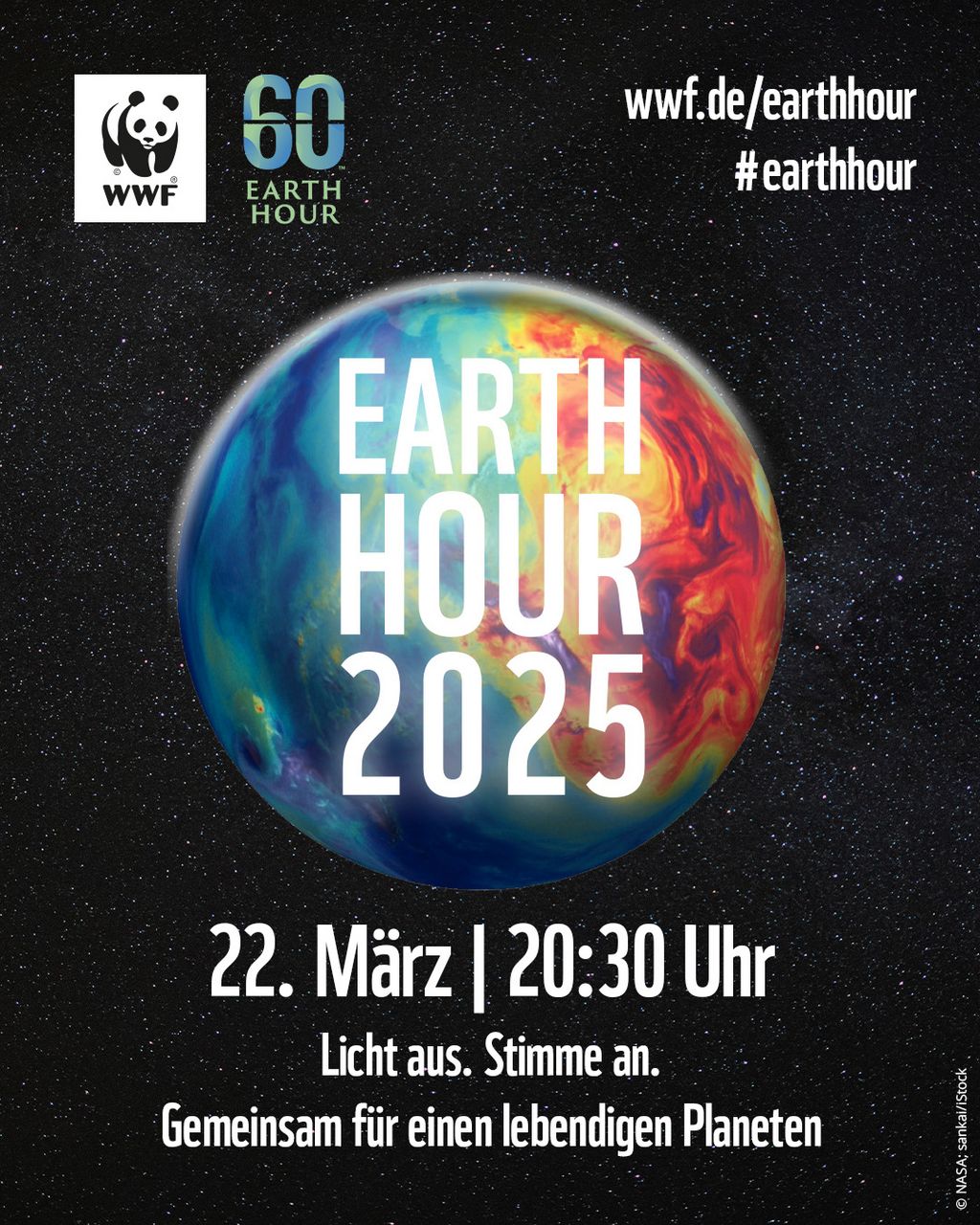 Flyer Earth Hour; WWF Deutschland