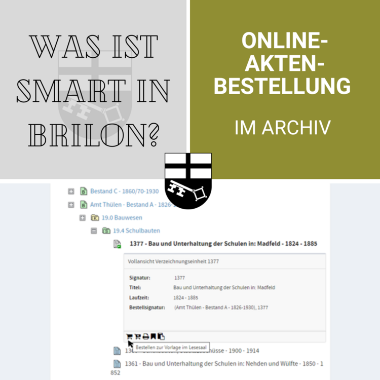 Collage - Projekt: Online-Aktenbestellung im Archiv