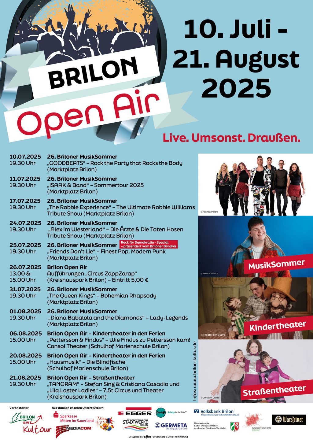Plakat Musiksommer Programm 2025