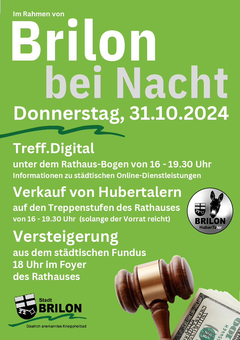 Aktionen der Stadtverwaltung „Brilon bei Nacht“ am 31. Oktober 2024