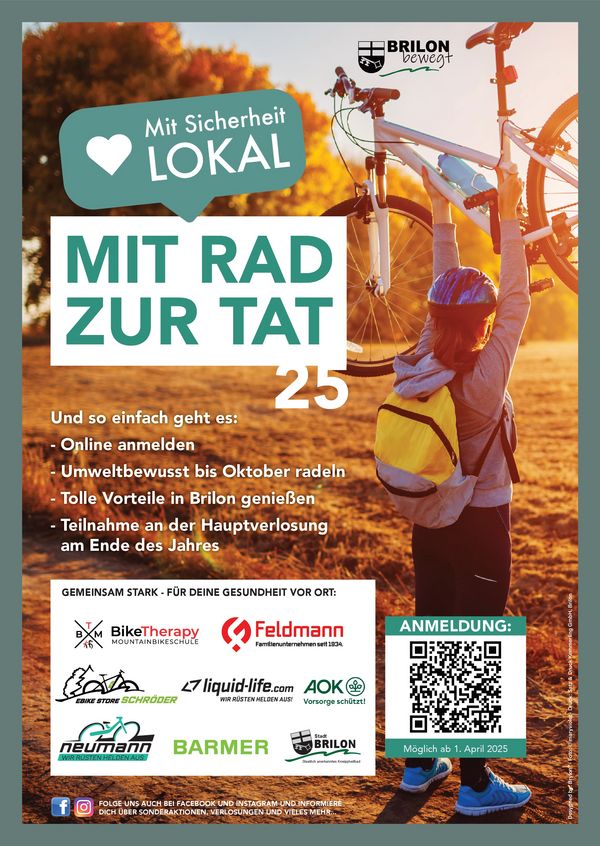 Plakat Mit Rad zur Tat 2025 