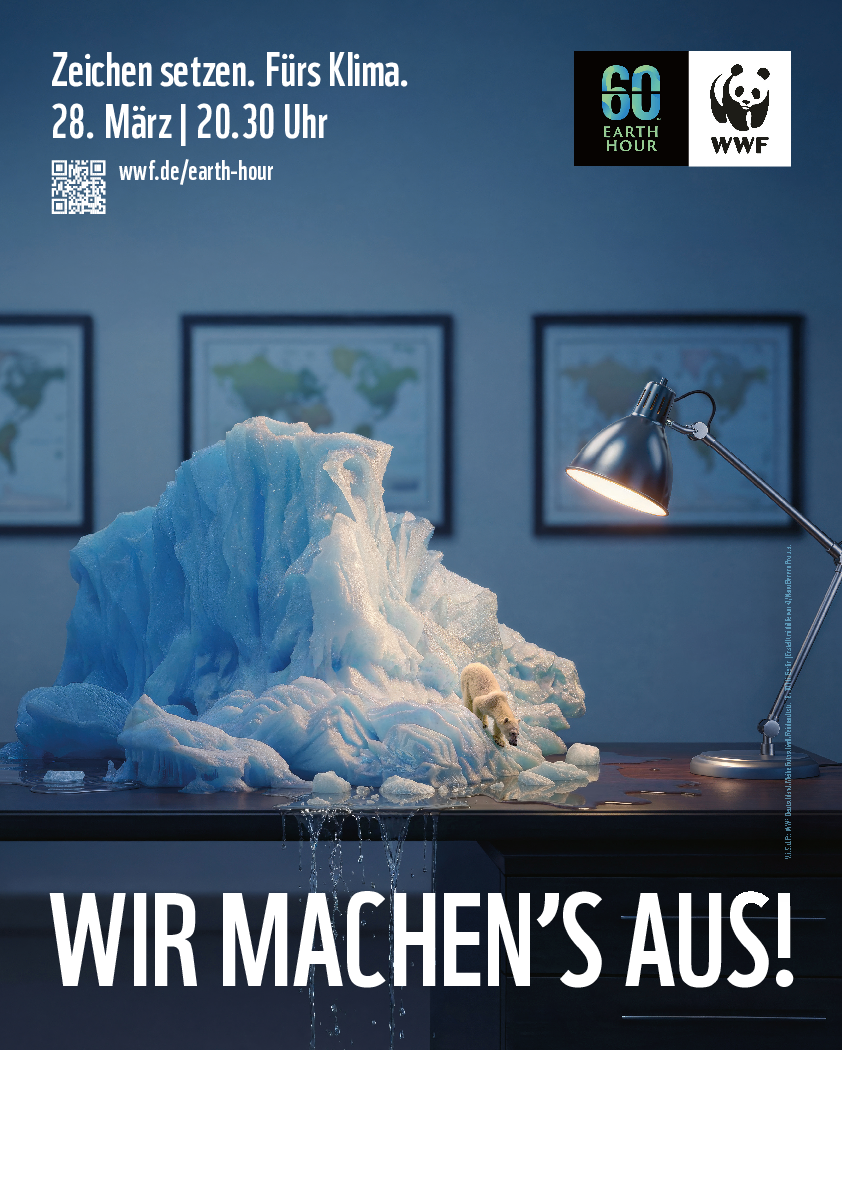Plakat Earth Hour; WWF Deutschland
