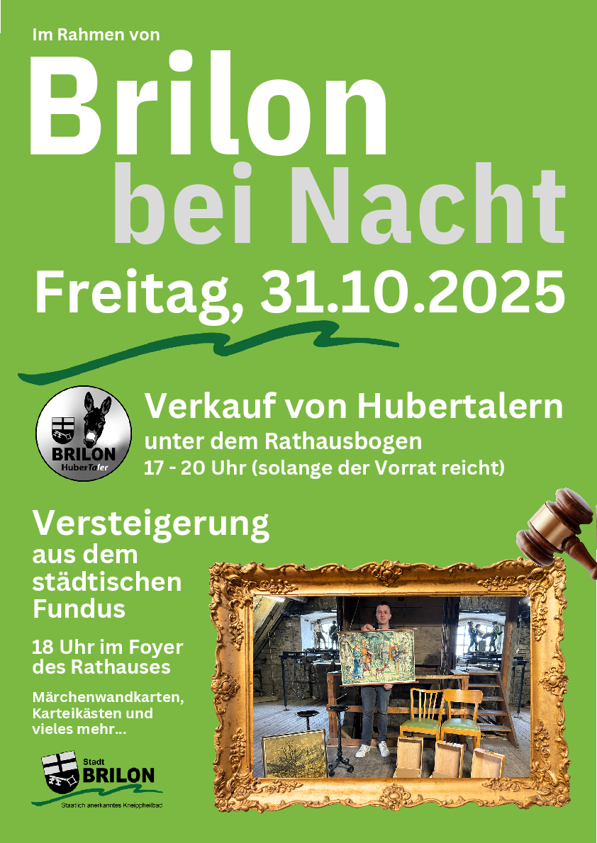 Aktionen der Stadtverwaltung „Brilon bei Nacht“ am 31. Oktober 2025