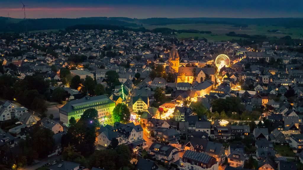 Blick auf die Michaeliskirmes