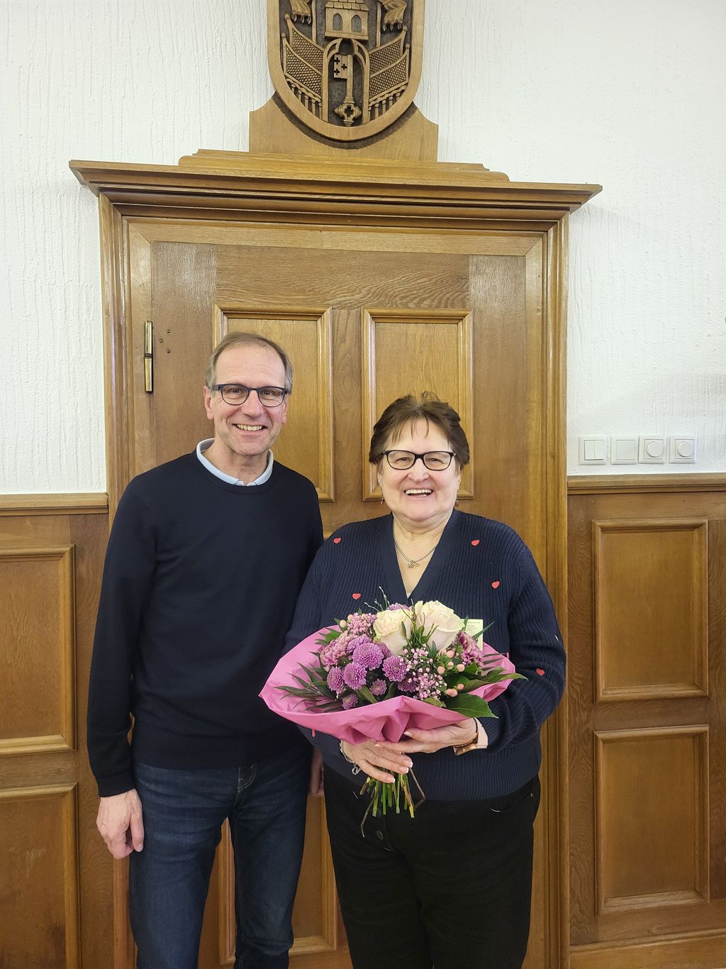 Bürgermeister Dr. Bartsch mit Frau Kroll
