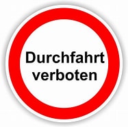 Durchfahrt verboten